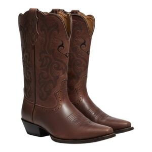 Justin Boots Dark Mustang Cowhide Leather | Women’s Size 6B